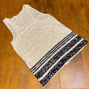 J Crew sparky tank-top with embellishments